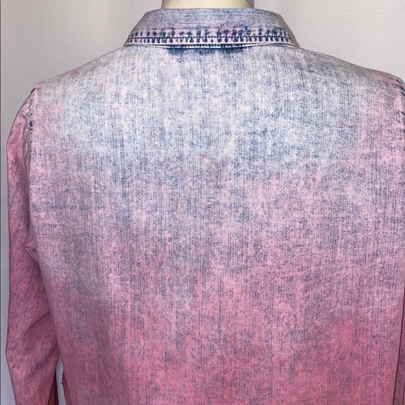 *CUSTOM DYED EMBELLISHED CROPPED BUTTON DOWN - Picture 5 of 5